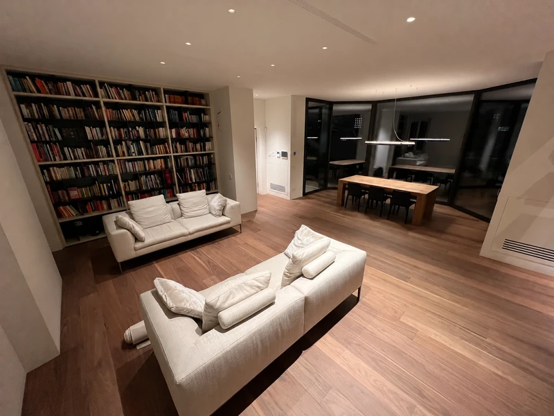 Zona living di un progetto Edil Green a Milano